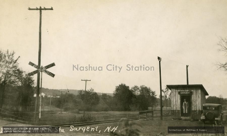 Postcard: Boston & Maine Railroad Station, Sargent, New Hampshire